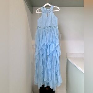 NWOT. Girl’s Blue Formal/Event Dress, size 14.